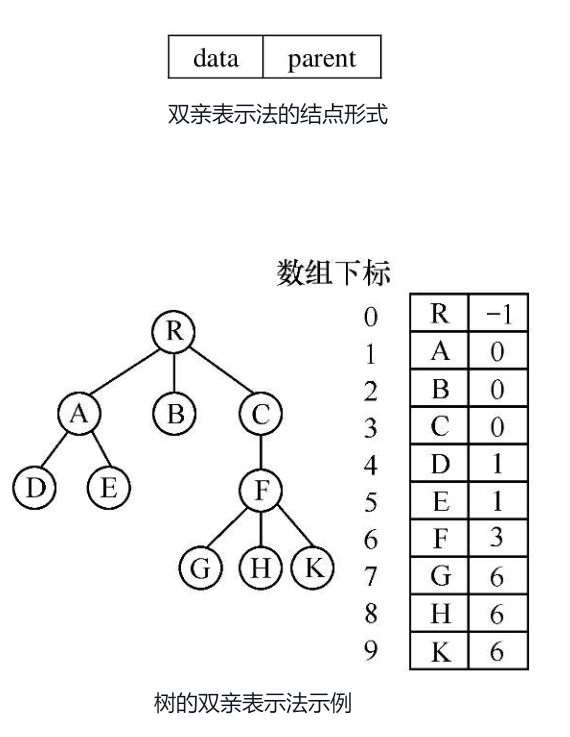 树的双亲表示法
